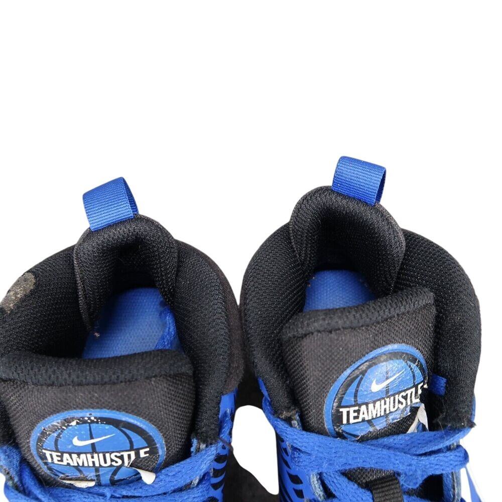 Nike Shoes Kids 4 Sneaker Team Hustle D9 GS Athletic Trainer Basketball Blue Mid - Picture 5 of 14